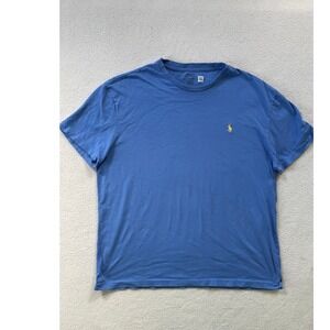 Polo Ralph Lauren Mens Large T-Shirt Blue Classic Fit Short Sleeve Pony Logo